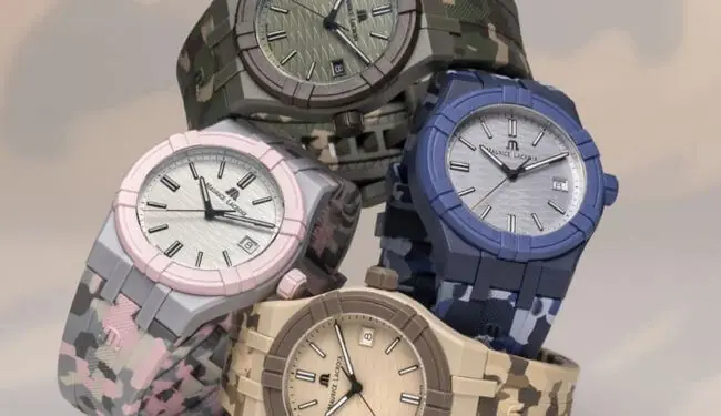 Selection of Maurice Lacroix-style watches in multiple colours – maurice lacroix watch repairs
