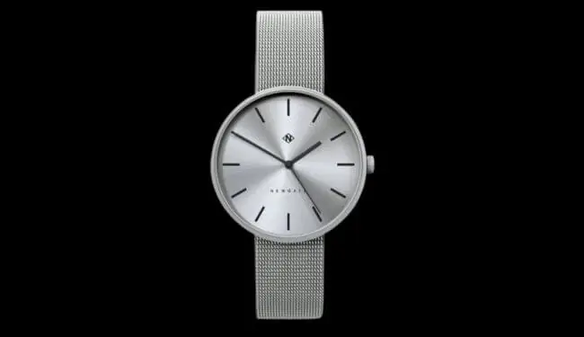 Newgate watch on a grey mesh strap