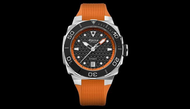 Alpina watch repairs in London – orange strap sports watch