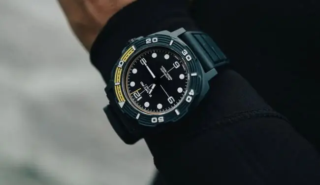 Bamford watch repairs in London – watch on wrist close-up