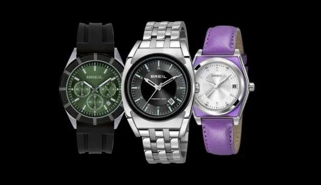 Breil watch repairs in London – Breil watches on straps close-up