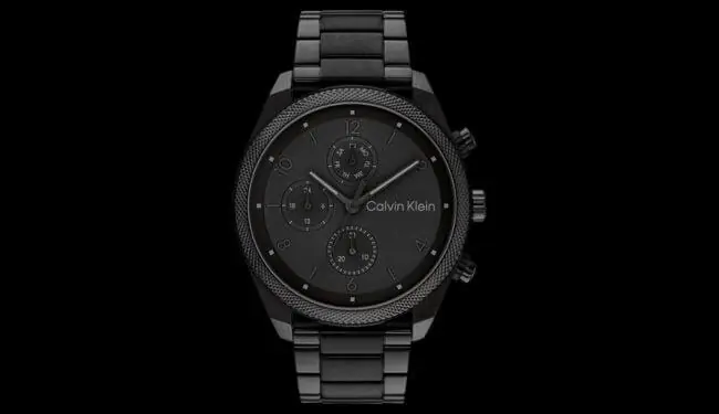 Calvin Klein watch repairs in London – black Calvin Klein watch on bracelet