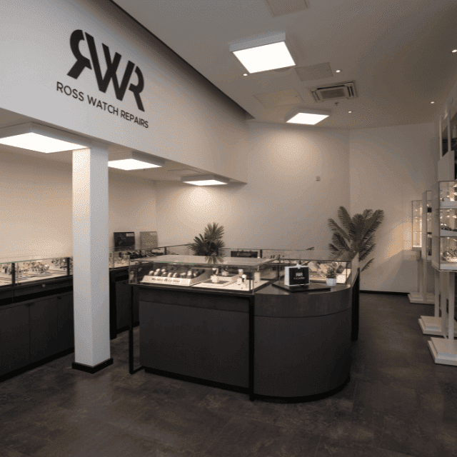 Ross Watch Repairs shop interior inside The Shard London Bridge