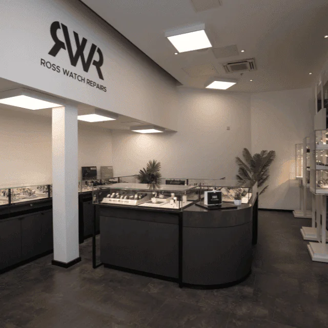 Ross Watch Repairs shop interior inside The Shard London Bridge