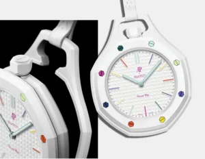 AP x Swatch Royal Pop watch strap and case detail
