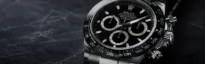 Superclone Rolex-style watch being inspected for repair