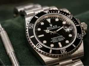 Rolex watch being assessed for professional repair in London