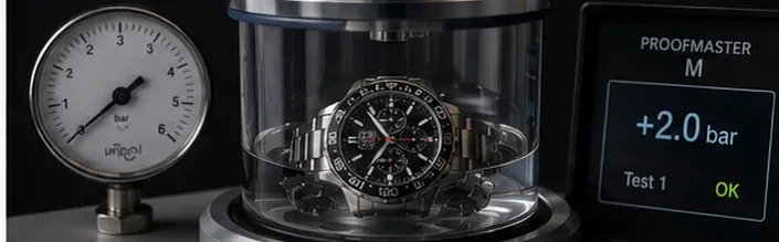 TAG Heuer Aquaracer watch pressure testing