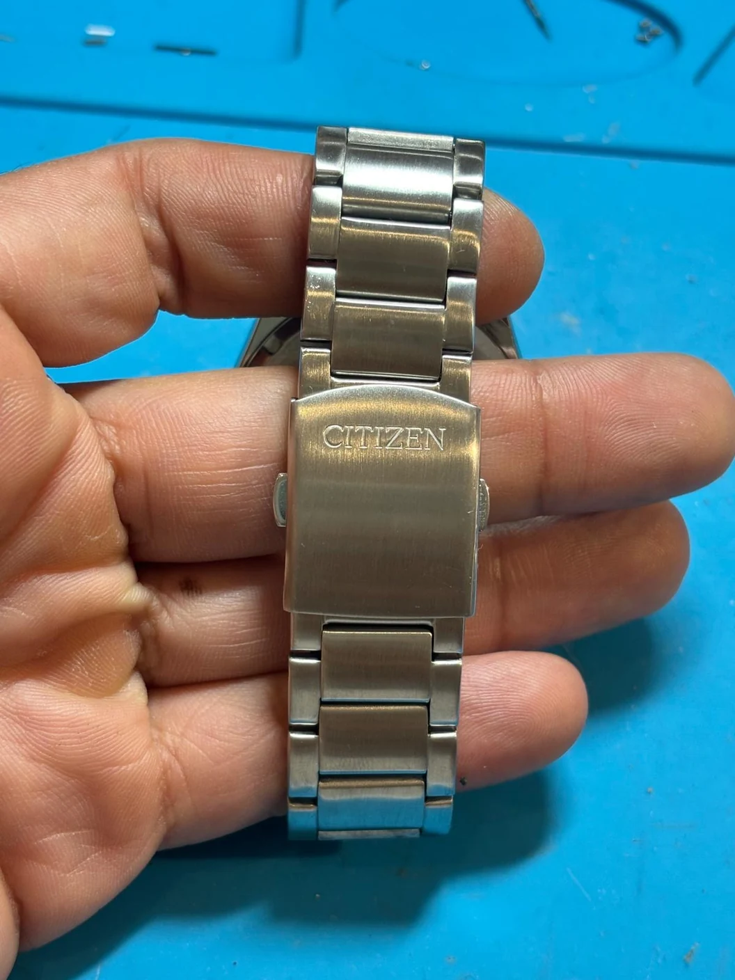 Citizen clasp and bracelet after complimentary polishing