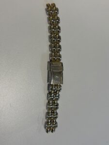 Ellesse two-tone watch bracelet restoration and gold replating in London