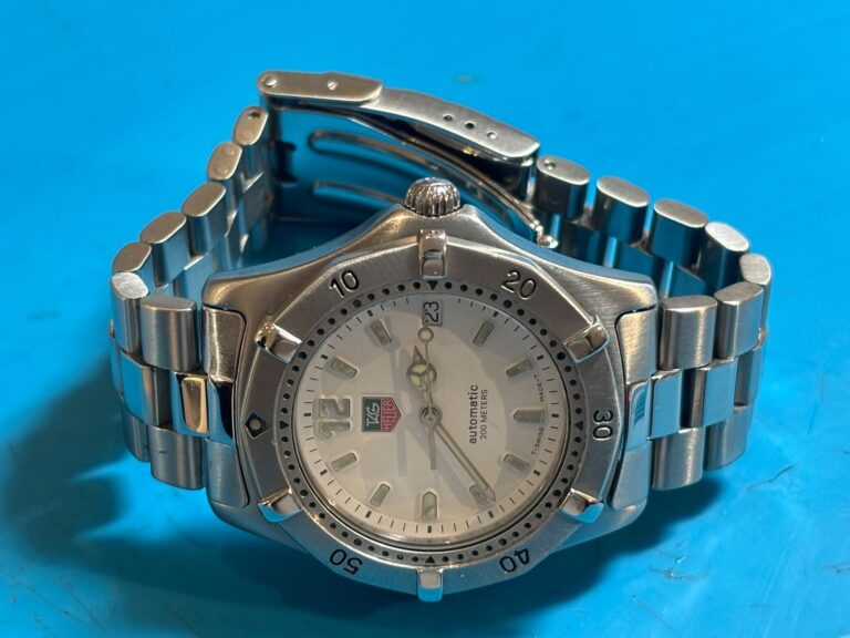 Restored TAG Heuer WK2110 automatic watch after service and polish