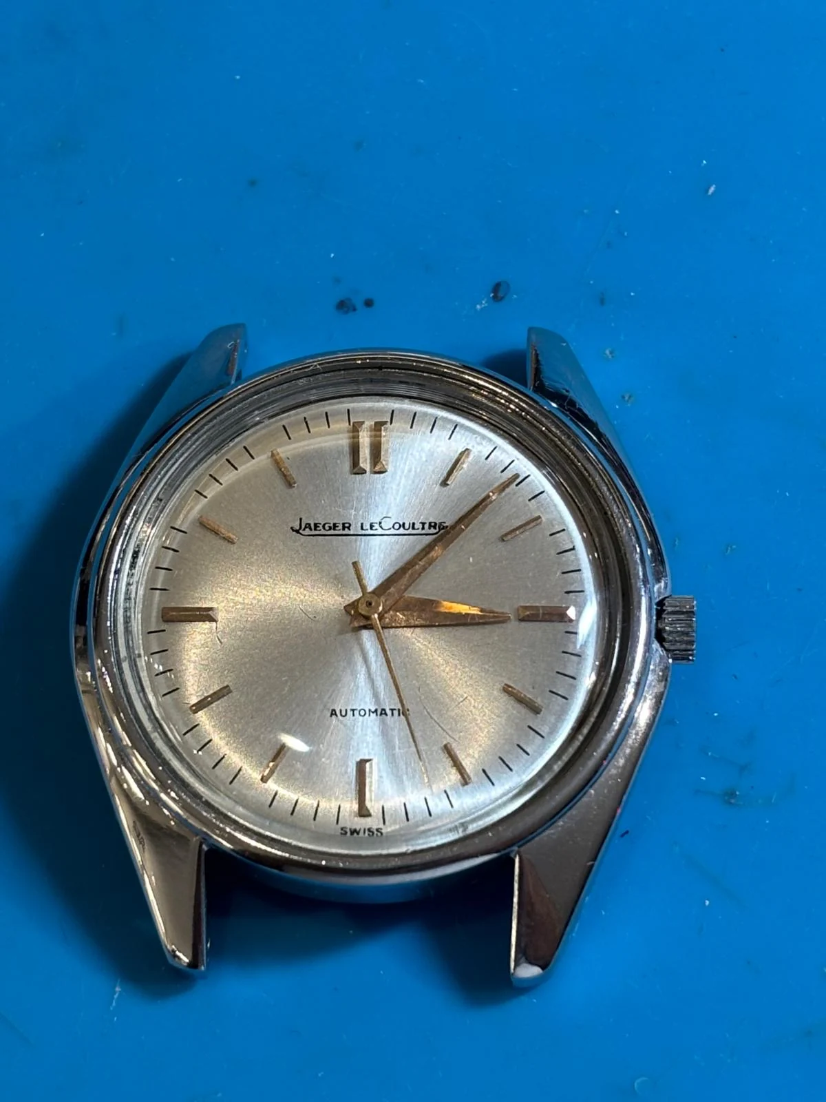 Vintage Jaeger-LeCoultre automatic with polished original plexiglass and generic replacement hands